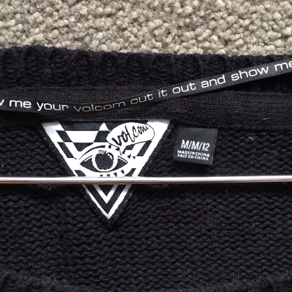 Black, Salmon +Cream Tribal Patterned Knit Sweater - Picture 4 of 7